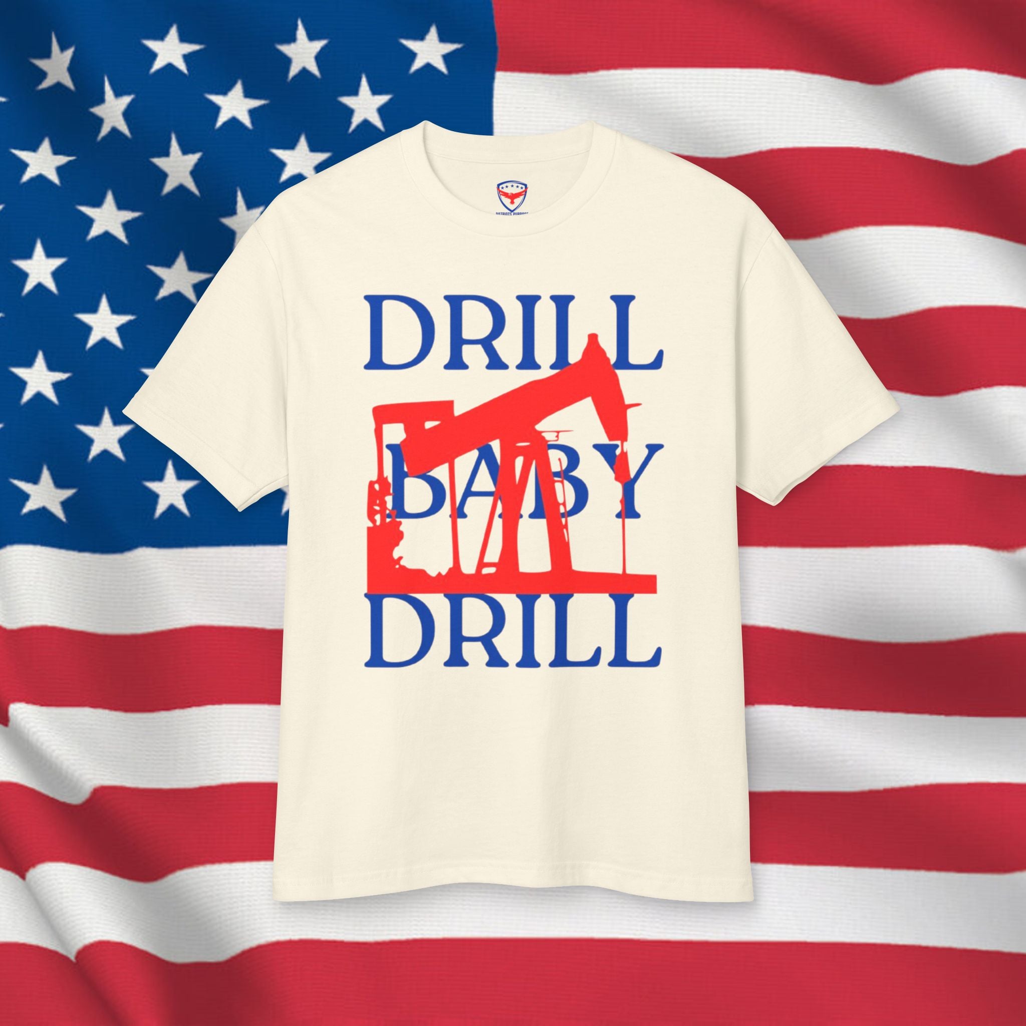 Drill Baby Drill Heavyweight Cotton Tee, Unisex Vintage Shirt, Motivational Graphic Tee, Oilfield Apparel, Casual Everyday Wear